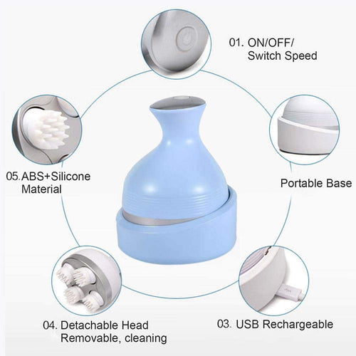 Electric Cat Head Massager Dog Pet Massage Machine Vibrating Scalp Charging Kneading Health Care Cat Comb Supplies Accessories - OZN Shopping