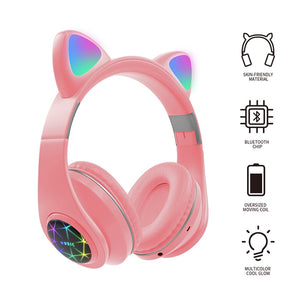 Cute Cat Earphones Bluetooth Wireless Headphones - OZN Shopping