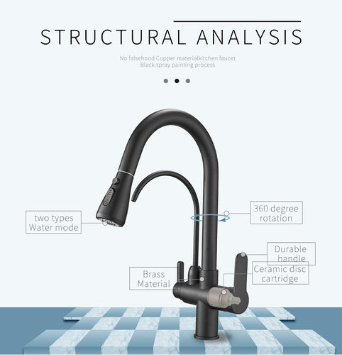 Elegant Kitchen Faucet Sensor Smart Touch Pull Out  Tap