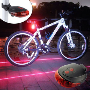 Waterproof Bicycle Cycling Lights Taillights LED Laser Safety Warning Bicycle Lights Bicycle Tail Bicycle Accessories Light - OZN Shopping