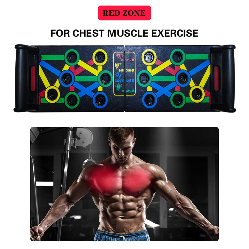 14 in 1 Push-Up Rack Board Training Sport Workout Fitness Gym Equipment Push Up Stand for ABS Abdominal Muscle Building Exercise - OZN Shopping