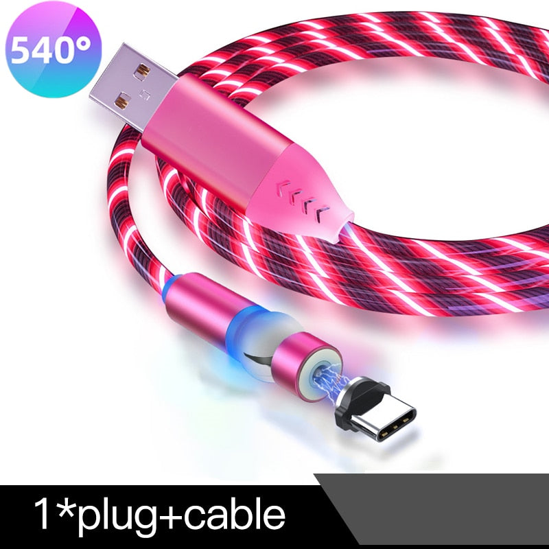 Glowing Cable Mobile Phone Charging Cables LED light Micro USB Type C Charger for iPhone X Samsung Galaxy S7 S9 Charge Wire Cord - OZN Shopping