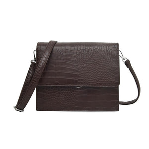 Leather Shoulder  Crocodile Print Bags - OZN Shopping