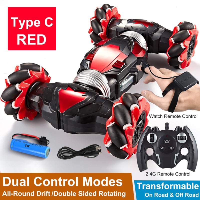 RC Car 4WD Radio Control Stunt Car Gesture Induction Twisting Off-Road Vehicle Drift RC Toys With Light & Music - OZN Shopping