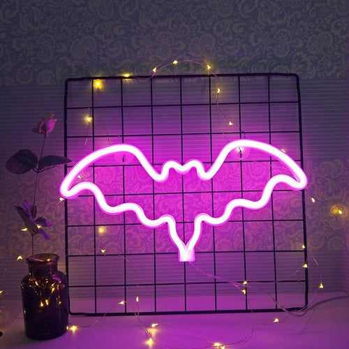 LED Neon Night Light Sign Wall Art Sign Night Lamp Xmas Birthday Gift Wedding Party Wall Hanging Neon Lamp Home Decor - OZN Shopping
