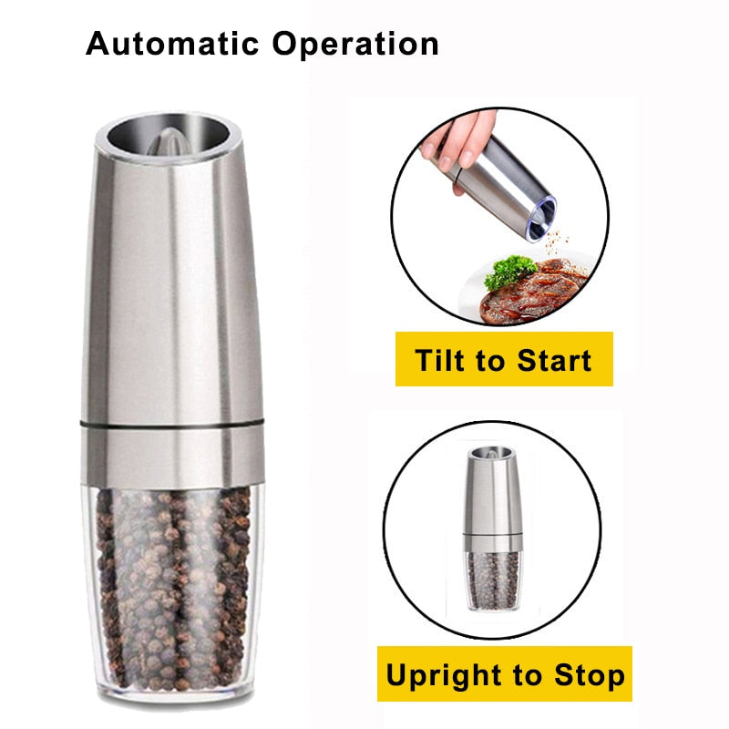 Electric Automatic Salt and Pepper Grinder  Kitchen Tools