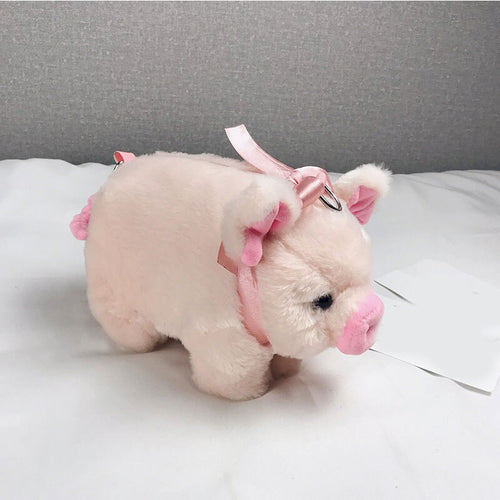 Fluffy Pink Pig Cute Soft Plush Girls Shoulder Bag - OZN Shopping