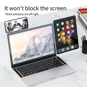 Magnetic Portable Metal Expansion Phone Stand Laptop Screen Folding Side Mount Magnetic Phone Stand Holder Lazy Bracket 4Color - OZN Shopping