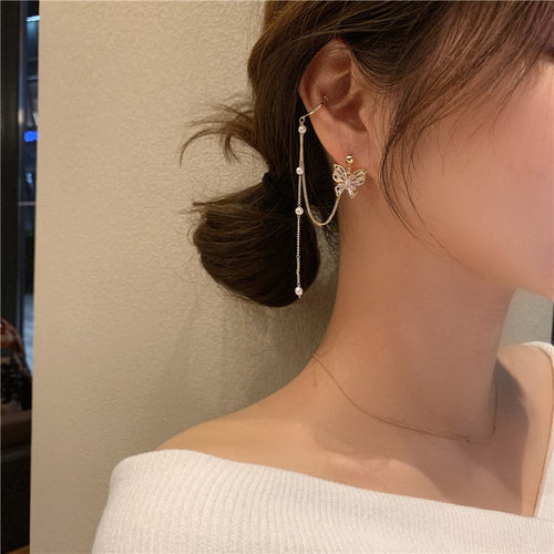 Sparkling Earings Butterfly Clips - OZN Shopping