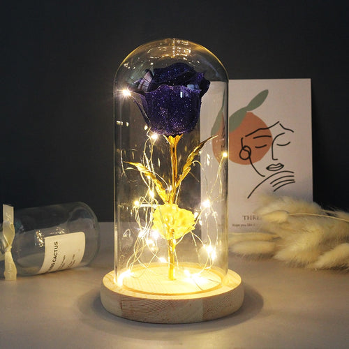 Eternal Rose  LED Light  In Glass Cover for Valentines Day Gift, Christmas Home Decor, Mothers Day,  & New Year Gift - OZN Shopping