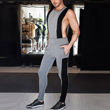 Load image into Gallery viewer, Fashion Men Patchwork Jumpsuits Streetwear Sleeveless Workout Joggers 2020 Casual Overalls O Neck Chic Men Rompers Pants INCERUN - OZN Shopping
