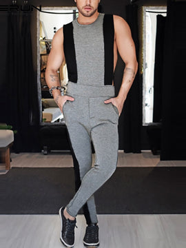 Fashion Men Patchwork Jumpsuits Streetwear Sleeveless Workout Joggers 2020 Casual Overalls O Neck Chic Men Rompers Pants INCERUN