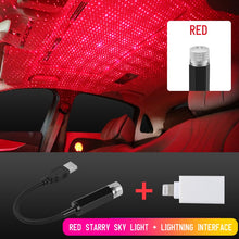 Load image into Gallery viewer, Car Roof Star Light Interior LED Starry Laser Atmosphere Ambient Projector USB Auto Decoration Night Home Decor Galaxy Lights - OZN Shopping
