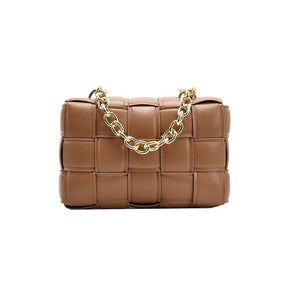 Leather Weave Chain Shoulder  Bags - OZN Shopping