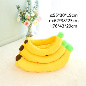 Banana Shape Pet Dog Cat Bed House Plush Soft Cushion Warm Durable Portable Pet Basket Kennel Cats Accessories - OZN Shopping
