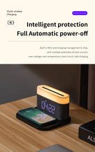 Load image into Gallery viewer, Wireless Chager with Clock &amp; Lamp - OZN Shopping
