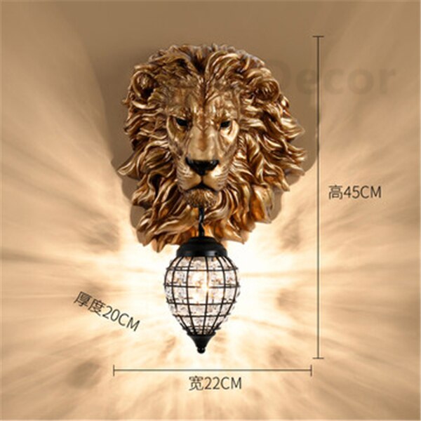 Luxury Lion Animal Shade Wall Lamp Nordic Home Decor - OZN Shopping