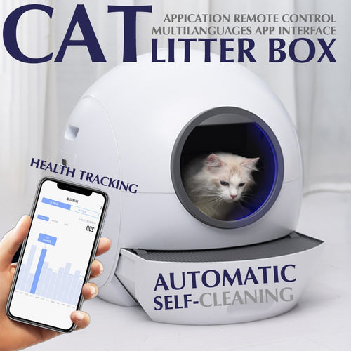 Automatic Self Cleaning Cat Sandbox Toilet Tray APP Remote Control Wi-Fi Supported Smart Cat Litter Box - OZN Shopping