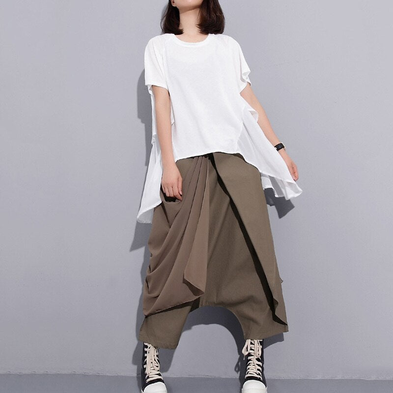 Fashion  Loose Long Cross-pants Women Trousers - OZN Shopping