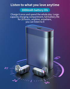 2 in 1 Bluetooth Earphone and Power Bank Touch Control  With LED Display