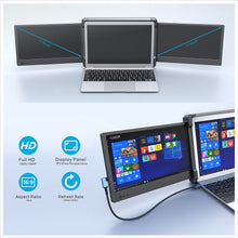 Load image into Gallery viewer, Laptop Triple Screen Monitor Portable IPS Monitor 11&#39;&#39; 1920x1080 USB-C HDMI Gaming Display

