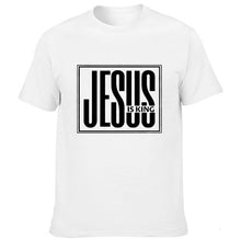 Load image into Gallery viewer, Jesus Is King Print Men Summer T-shirt Gods Faith - OZN Shopping
