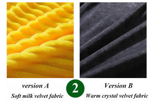 3/4 Pcs AB Sided Thicken Corduroy Velvet Winter Bedding Set Full Queen King Size Duvet Cover - OZN Shopping