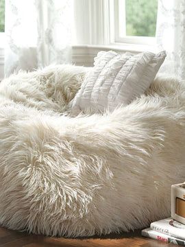 Soft Fluffy Wool Fur Bean Bag Lazy Couch Chair