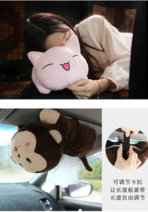 Creative Car Tissue Box Cover Cute Shiba Inu Dog Plush Toy Armrest Tissue Box Holder For Car Seat Back Hanging Napkin Dispenser - OZN Shopping