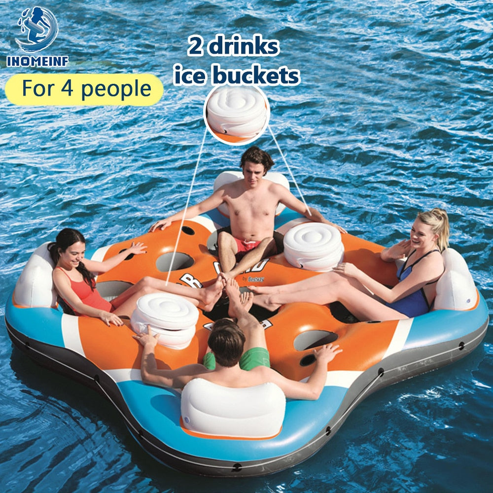 Inflatable fun group water floating bed  swimming chair - OZN Shopping