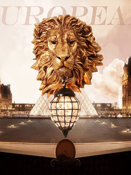 Luxury Lion Animal Shade Wall Lamp Nordic Home Decor