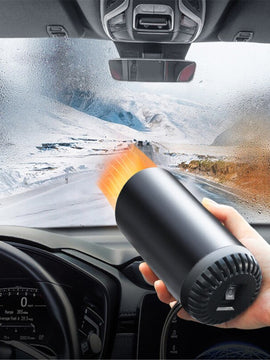 12V Car Heater Vehicle Heating Cooling Fan Portable Defrosting and Defogging Small Electrical Appliance Fun with Suction Holder