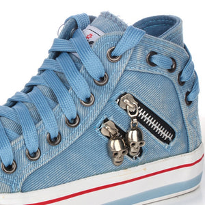 Trendy High Top Denim Shoes - OZN Shopping