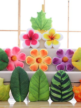 Plant Leaves  & Flower Pillow