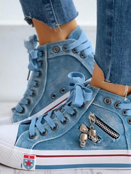 Trendy High Top Denim Shoes