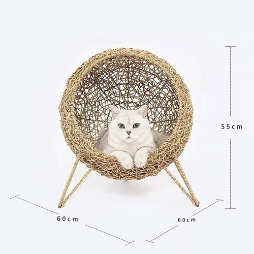 Swinging Hammock Chair Swing Egg /woven Rattan Pet Cat Hanging Bed - OZN Shopping