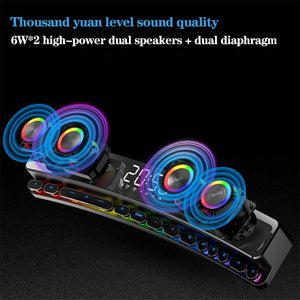 Bluetooth Wireless Game Speaker Soundbar -   Stereo Subwoofer - OZN Shopping