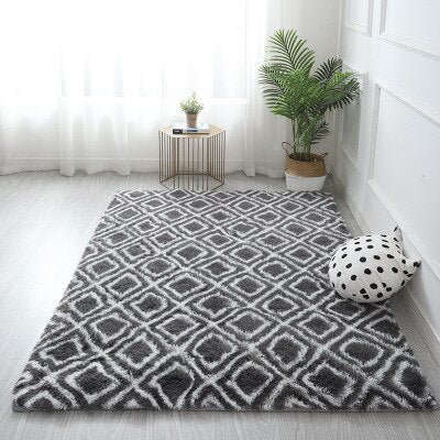 Fur Carpet Printed  Floor Fluffy Mats - OZN Shopping