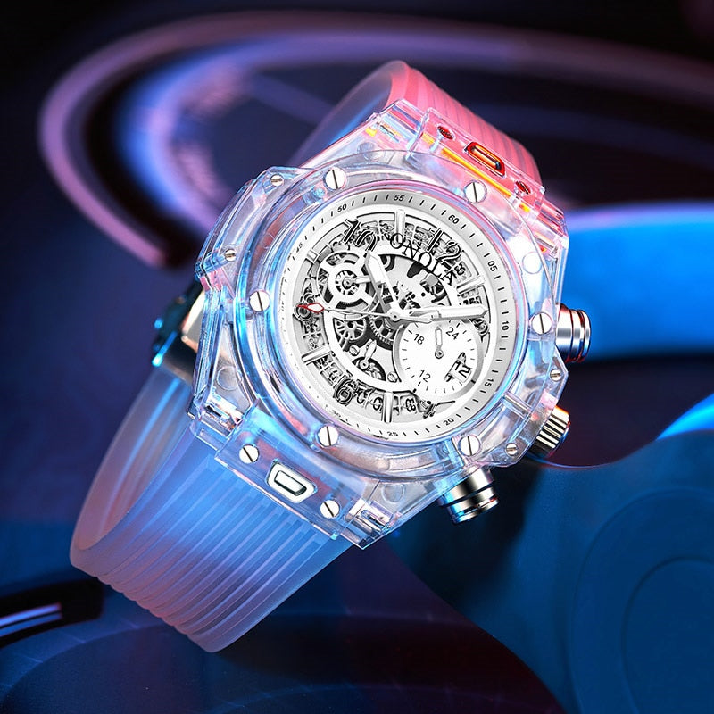 Branded Transparent Fashion Casual Quartz  Wrist Watch - OZN Shopping