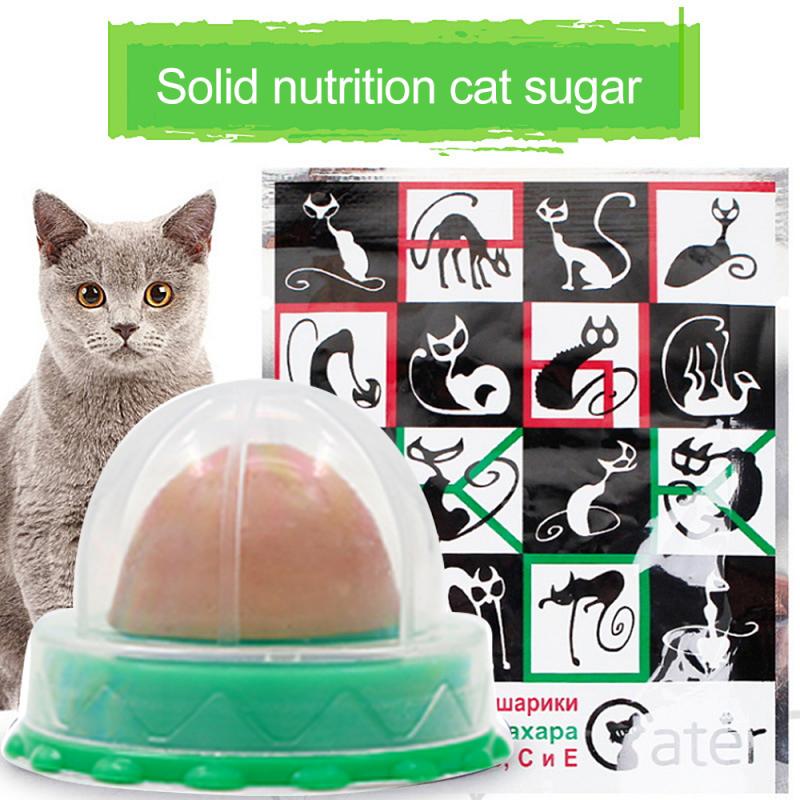 Cat Sugar Ball Cat Snacks Candy Licking Solid Nutrition Cat Treats Energy Ball Toy With Natural Catnip And Sucker For Cats - OZN Shopping