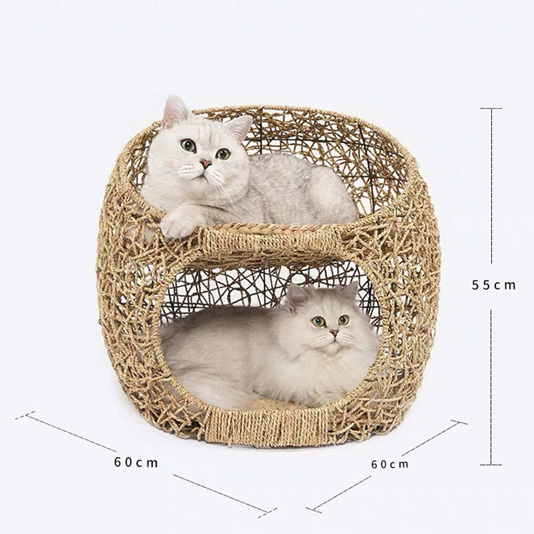 Swinging Hammock Chair Swing Egg /woven Rattan Pet Cat Hanging Bed - OZN Shopping