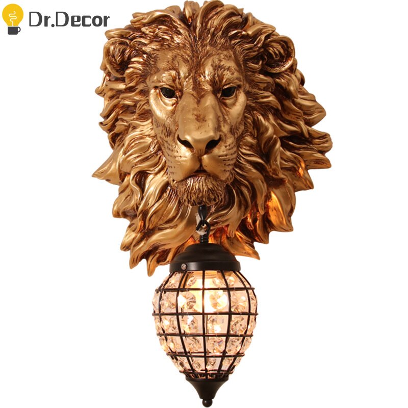 Luxury Lion Animal Shade Wall Lamp Nordic Home Decor - OZN Shopping