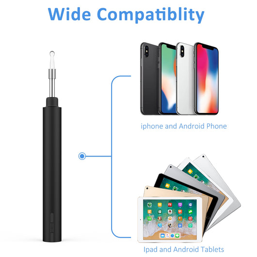 Ear Cleaner Wax Removal Tool Ear Cleaning Camera Otoscope Wireless LED Light Oral Inspection for Android IOS - OZN Shopping