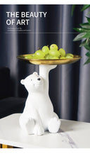 Load image into Gallery viewer, Cute Bear Tray Holder Statue Home Decoration
