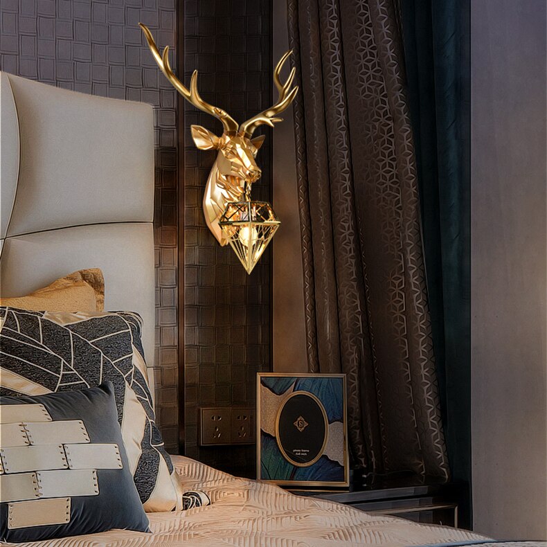 Modern Class  Antler Wall Deer Lamp Light - OZN Shopping