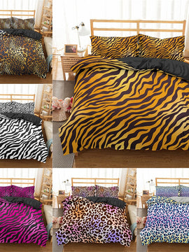 New 3D Bedding Sets Colorful Leopard Duvet Cover Pillowcase 2/3pcs Twin Queen King Size Bed Clothes For Home Textiles