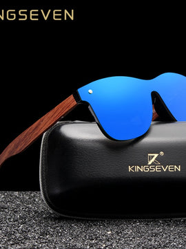 KINGSEVEN Natural Wooden Sunglasses Men Polarized Fashion Sun Glasses Original Wood Oculos de sol masculino