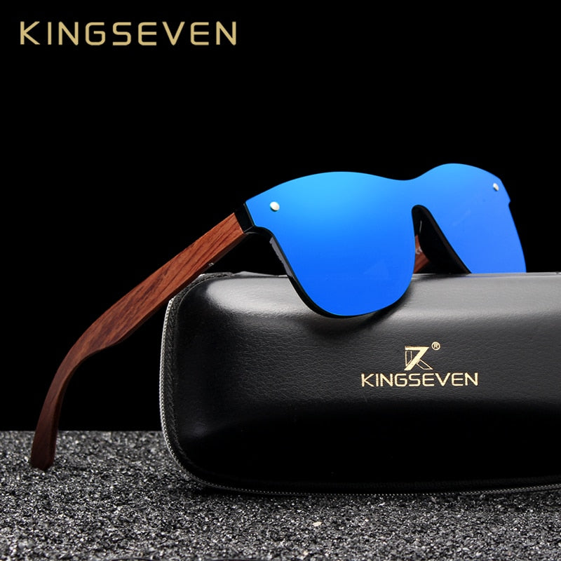 KINGSEVEN Natural Wooden Sunglasses Men Polarized Fashion Sun Glasses Original Wood Oculos de sol masculino - OZN Shopping