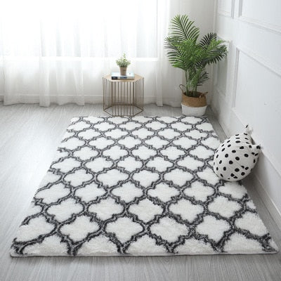 Fur Carpet Printed  Floor Fluffy Mats - OZN Shopping