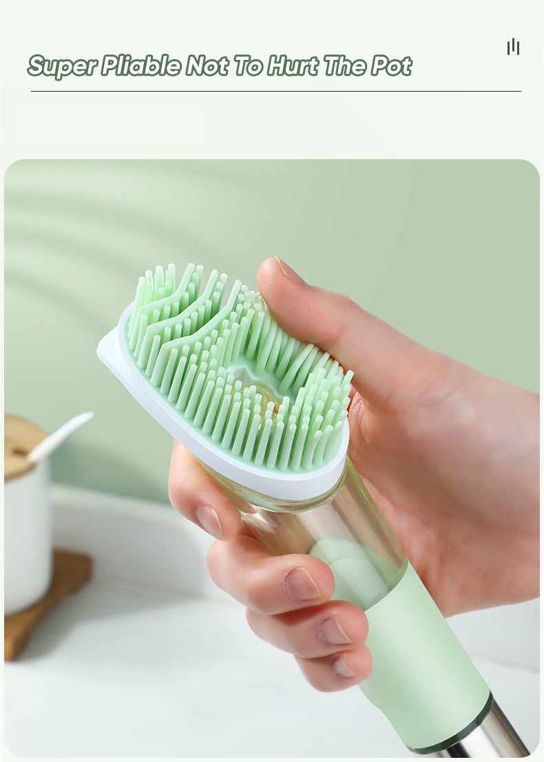 Cleaning Tools Silicone Dish Brush for Kitchen Soap Dispenser Dishwashing Brush - OZN Shopping